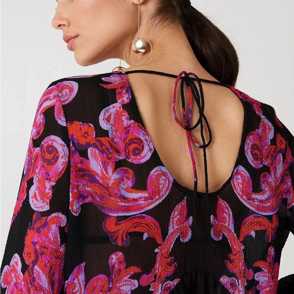 NWT Free People Printed Symphony Smock Dress Size XS